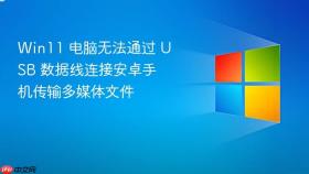 Win11 电脑无法通过 USB 数据线连接安卓手机传输多媒体文件
