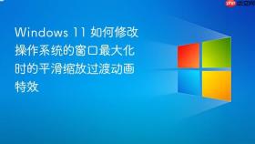 windows 11 如何修改操作系统的窗口最大化时的平滑缩放过渡动画特效