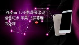iphone 13手机屏幕出现紫色斑点 苹果13屏幕漏液处理