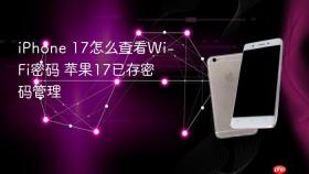 iPhone 17怎么查看Wi-Fi密码 苹果17已存密码管理