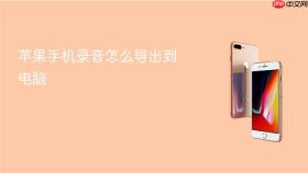 苹果手机录音怎么导出到电脑