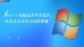 win11 电脑蓝牙开关变灰色无法点击怎么彻底修复