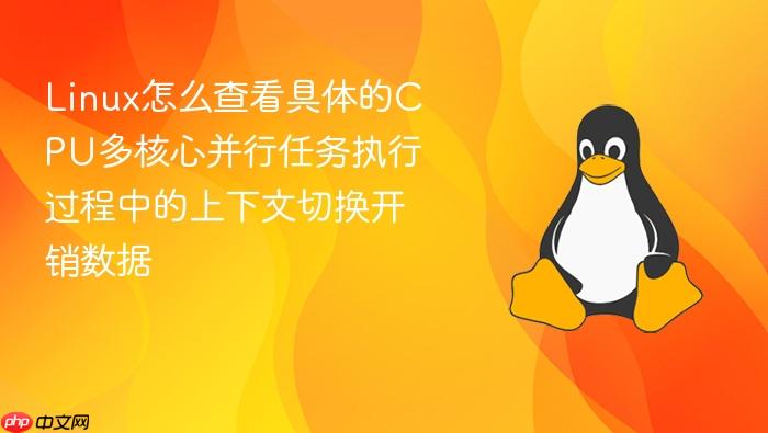 linux怎么查看具体的cpu多核心并行任务执行过程中的上下文切换开销数据