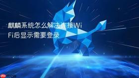 麒麟系统怎么解决连接WiFi后显示需要登录