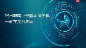 银河麒麟下电脑无法关机一直在关机界面