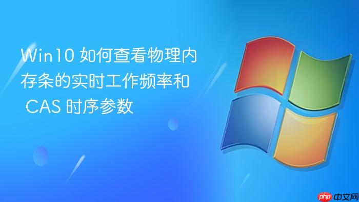 win10 如何查看物理内存条的实时工作频率和 cas 时序参数