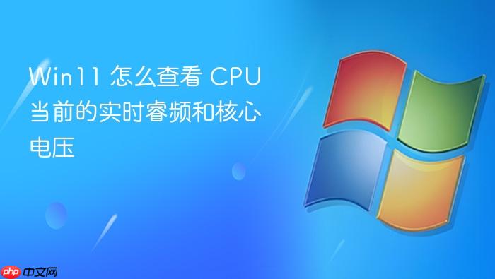 win11 怎么查看 cpu 当前的实时睿频和核心电压