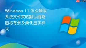 windows 11 怎么修改系统文件夹的默认缩略图标背景及美化显示样式