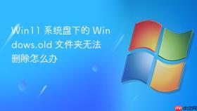 win11 系统盘下的 windows.old 文件夹无法删除怎么办