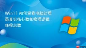 win11 如何查看电脑处理器真实核心数和物理逻辑线程总数