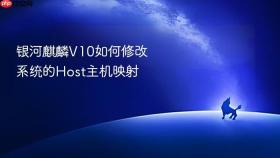 银河麒麟v10如何修改系统的host主机映射