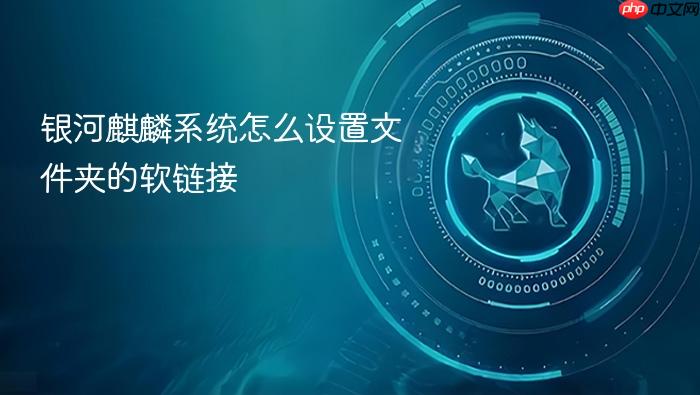 银河麒麟系统怎么设置文件夹的软链接