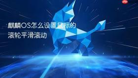 麒麟os怎么设置鼠标的滚轮平滑滚动