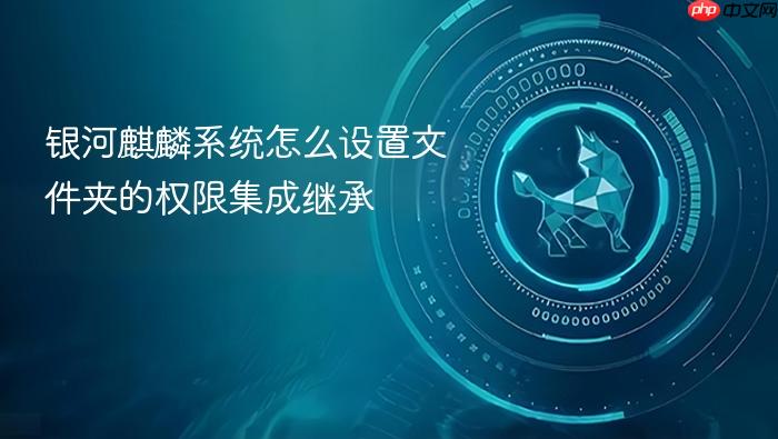 银河麒麟系统怎么设置文件夹的权限集成继承