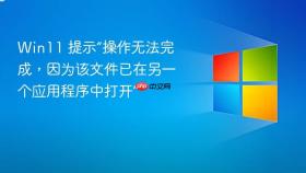 win11 提示“操作无法完成，因为该文件已在另一个应用程序中打开”