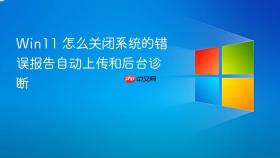 win11 怎么关闭系统的错误报告自动上传和后台诊断