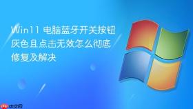win11 电脑蓝牙开关按钮灰色且点击无效怎么彻底修复及解决