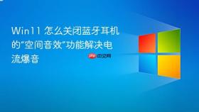 win11 怎么关闭蓝牙耳机的“空间音效”功能解决电流爆音