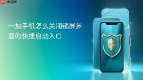 一加手机怎么关闭锁屏界面的快捷启动入口