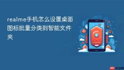realme手机怎么设置桌面图标批量分类到智能文件夹
