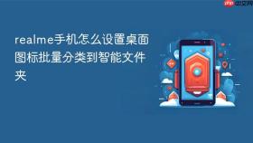 realme手机怎么设置桌面图标批量分类到智能文件夹