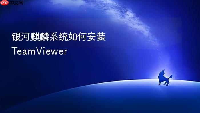 银河麒麟系统如何安装teamviewer
