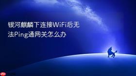 银河麒麟下连接wifi后无法ping通网关怎么办