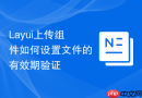 Layui上传组件如何设置文件的有效期验证