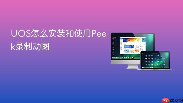 uos怎么安装和使用peek录制动图