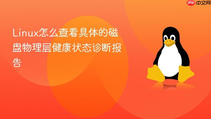 linux怎么查看具体的磁盘物理层健康状态诊断报告