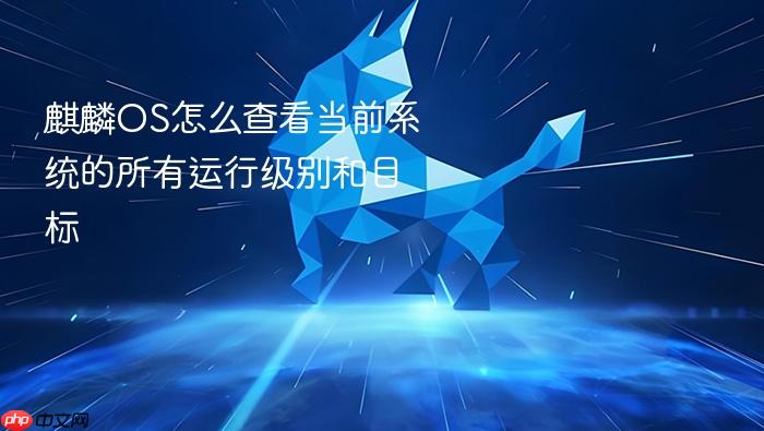 麒麟os怎么查看当前系统的所有运行级别和目标
