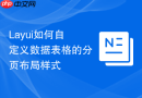Layui如何自定义数据表格的分页布局样式