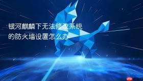 银河麒麟下无法修改系统的防火墙设置怎么办