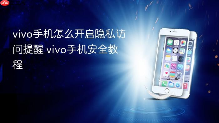 vivo手机怎么开启隐私访问提醒 vivo手机安全教程