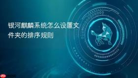 银河麒麟系统怎么设置文件夹的排序规则