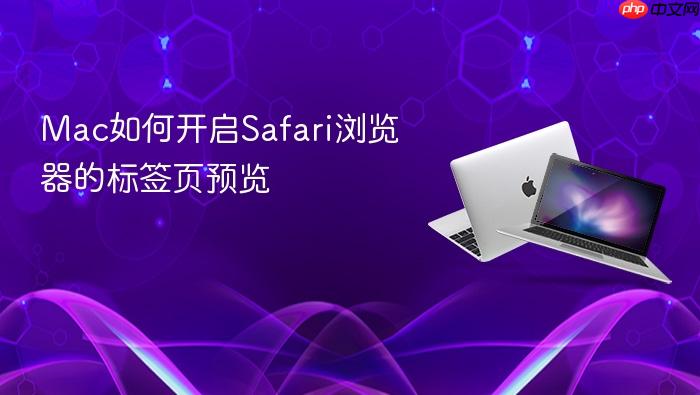 mac如何开启safari浏览器的标签页预览