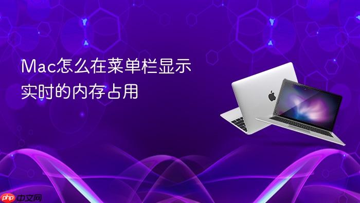 mac怎么在菜单栏显示实时的内存占用