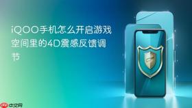 iqoo手机怎么开启游戏空间里的4d震感反馈调节