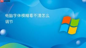 电脑字体模糊看不清怎么调节