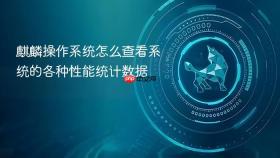 麒麟操作系统怎么查看系统的各种性能统计数据