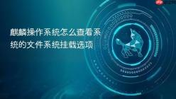 麒麟操作系统怎么查看系统的文件系统挂载选项