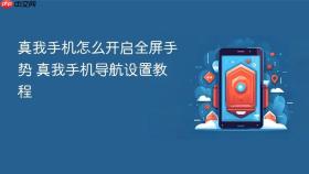 真我手机怎么开启全屏手势 真我手机导航设置教程