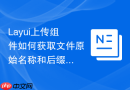Layui上传组件如何获取文件原始名称和后缀名