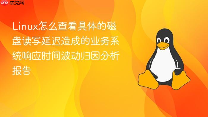 linux怎么查看具体的磁盘读写延迟造成的业务系统响应时间波动归因分析报告