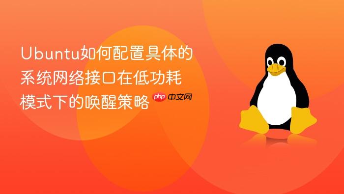 ubuntu如何配置具体的系统网络接口在低功耗模式下的唤醒策略