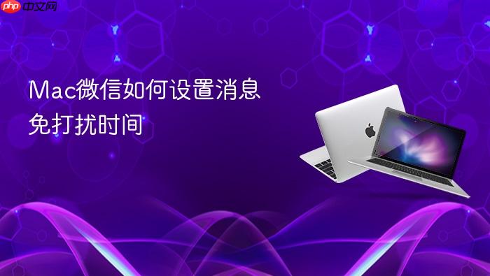 mac微信如何设置消息免打扰时间
