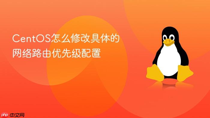 centos怎么修改具体的网络路由优先级配置