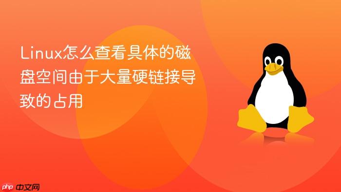 linux怎么查看具体的磁盘空间由于大量硬链接导致的占用