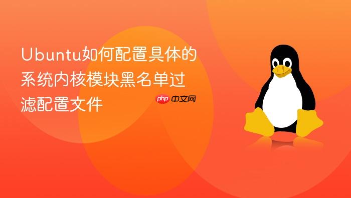 ubuntu如何配置具体的系统内核模块黑名单过滤配置文件