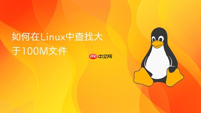 如何在linux中查找大于100m文件